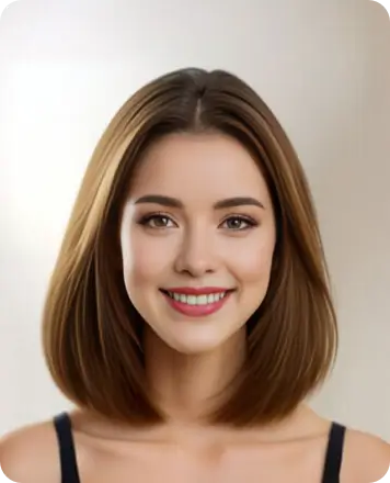 ミディアムストレート