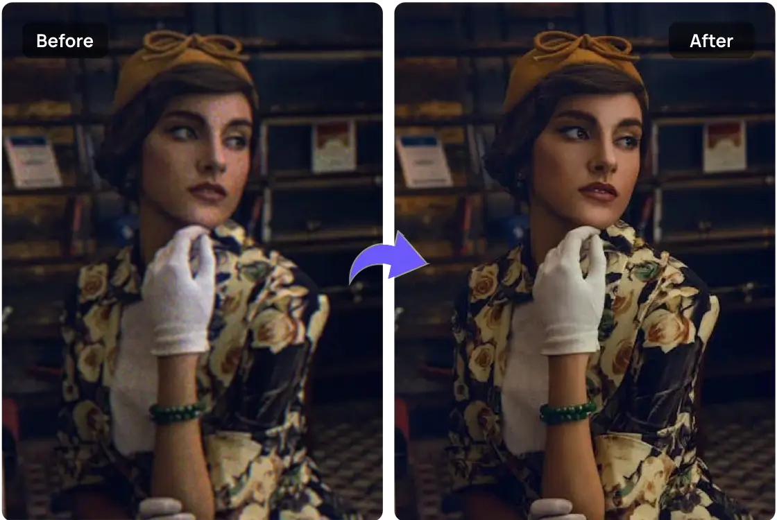 कम गुणवत्ता वाली फ़ोटो को बेहतर बनाएँ