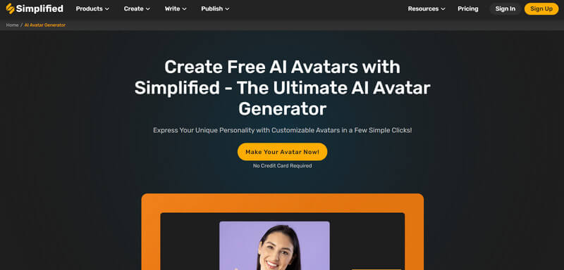 Simplified AI Avatar Generator
