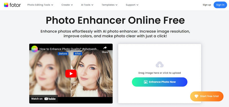 Fotor Photo Enhancer онлайн