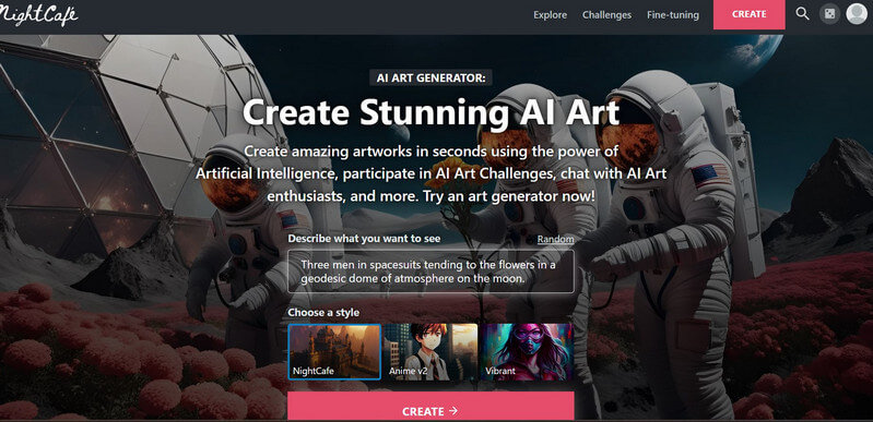 NightCafe crea straordinarie opere d'arte basate sull'intelligenza artificiale