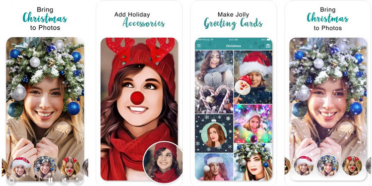best iOS apps to add christmas backdrops