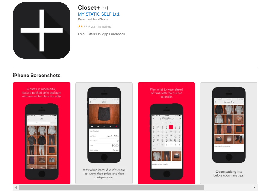 Closet+ Virtual Closet App