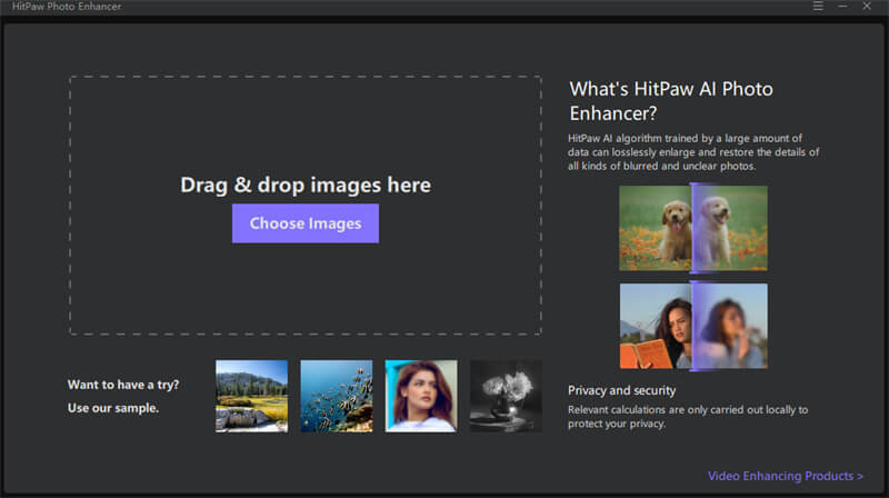 HitPaw Photo Enhancerに画像をドロップする