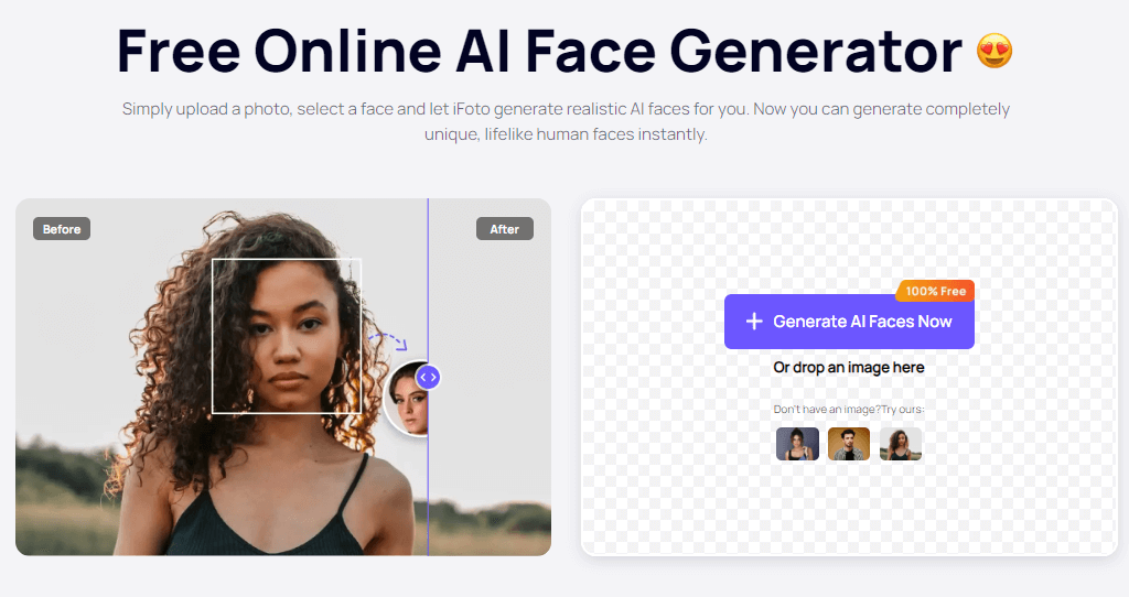 iFoto AI 人臉產生器