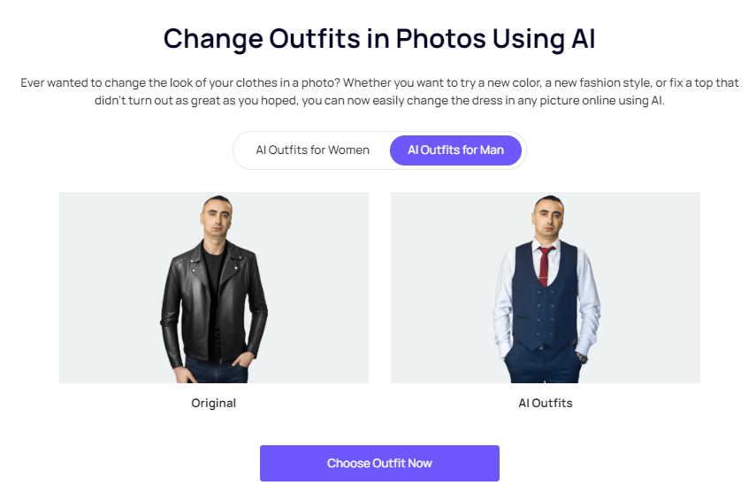 iFoto AI Outfit Generator for Man