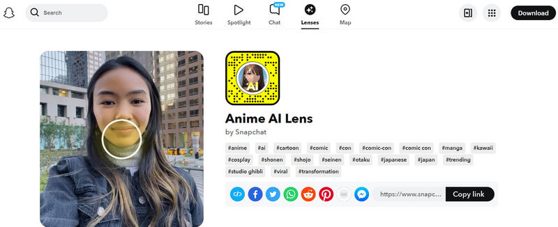 Il filtro AI di Snapchat