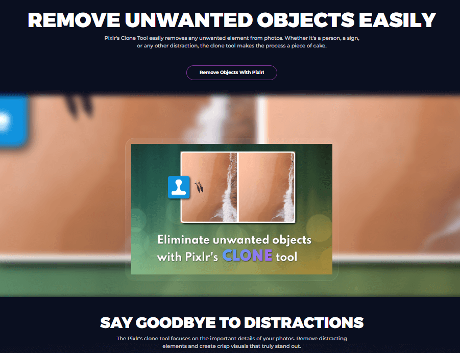 Pixlr AI Remove Object