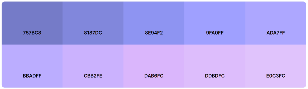 Типы фиолетового фона